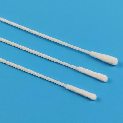 China 15cm EO Sterile Flocked Nylon Nasal Specimen Collection Swabs With Breaking Point for sale