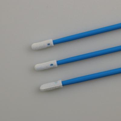 China 3.2mm Mini Round Head Cleanroom Foam Swab With Double Heads For Slots Cleaning for sale