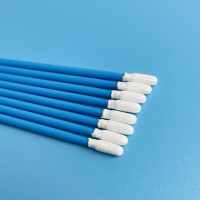 China Microfiber Cleaning Polyester Swabs Round Head With PP Stick 100PCS for sale