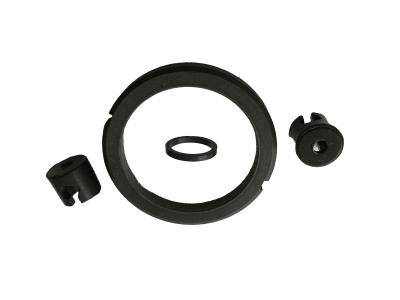 China Graphite Filled black color PTFE rings used as self lubricating seal for sale