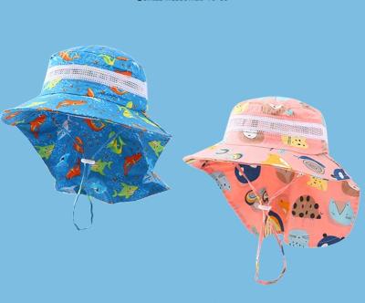 China Summer Cartoon Kids Hat Print Animal Fisherman Hat for sun protection en venta