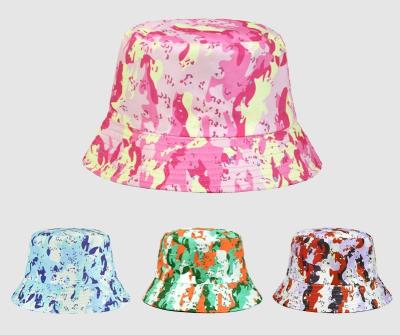 China Printed Camouflage Double-Sided Wear Sun Protection Bucket Hat For Men for sale