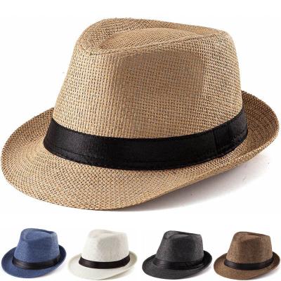 China Vintage Rolled Outdoor Beach Sunshade Multi-Color Straw Hat For People for sale