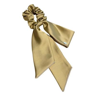 China French streamer scrunchies elegant Satin Hair Tie for sale