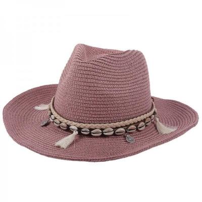 China Straw Hat for Women Beach Hats Men Summer Sun Panama Wide Brim Floppy Fedora Cap for sale
