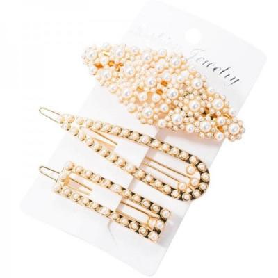 China GEOMETRIC ALLOY PEARL HAIRPIN SET for sale
