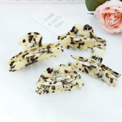China 2022 Vintage Leopard Hair Claw Acetate Hair Clip For Women for sale