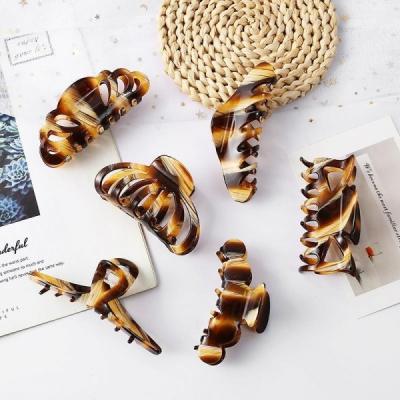 China 2022 Vintage Tortoiseshell Acetate Hair Claw For Women for sale
