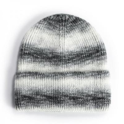 China Fashion Tie Die Knitted Beanie Unisex Winter Beanie Hat Men’s Knit Hat for sale