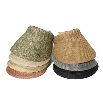 China Sombrero de copa con las tetas al aire de Straw Hat Sunscreen Sunshade Empty del verano para la hembra en venta