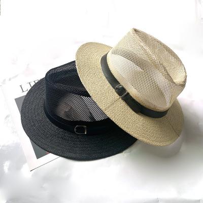 China Men'S Summer Breathable Mesh Top Hat Travel Beach Sunscreen Jazz Hat en venta