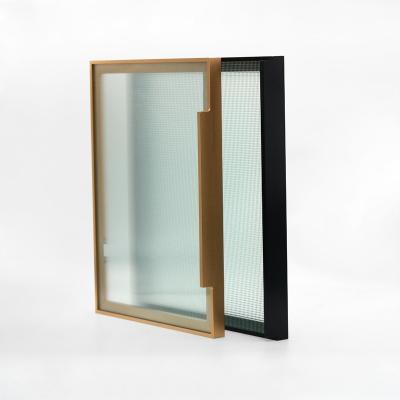 China Anodized Brushed Black Kitchen Cabinet Doors Aluminum Frame Profile en venta