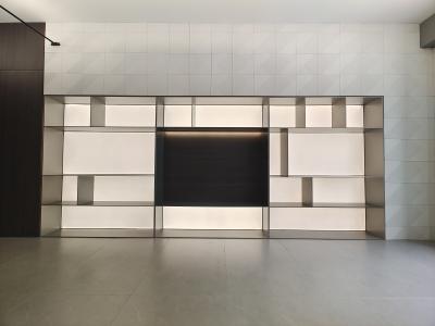 China European Wall Mounted TV Cabinet Design Storage Shelf For Living Room Te koop