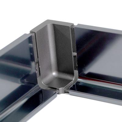 China Black Aluminium Profile Handle Custom Furniture Hardware For Sliding Wardrobe Doors for sale