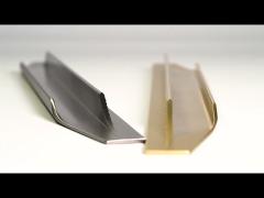 Gold J Shape Aluminium Edge Pulls Modern Cabinet Finger Pulls Metal For Library