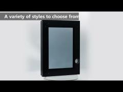 Matte Black Kitchen Cabinet Aluminum Frame For Cabinet Door Glass