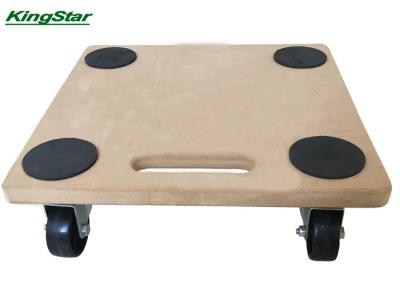 China Furniture 4 Wheel Flat Dolly Wooden Transport Roller With HDF Board 150kg Capacity for sale