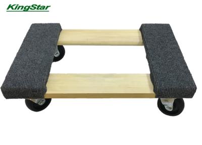 China Solid Wood Carpeted Moving Dolly , Mildew Resistant 1000 Lb Furniture Dolly for sale