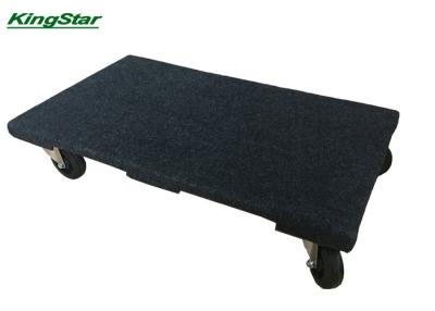 China Carro de madera del carro de los muebles de la calidad comercial alfombrado con las ruedas grandes del PVC de 100m m en venta