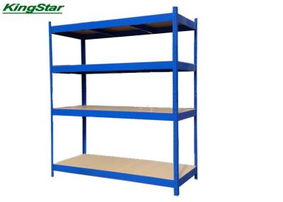 China Blue Boltless Industrial Shelving Heavy Carry With Curved Edge , 180cm Length for sale
