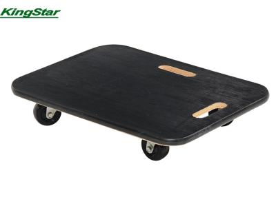 China Carro móvil de la madera contrachapada plana de dos manijas con la superficie de goma acanalada, tira de borde del PVC en venta