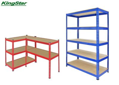 China Powder Coated Rivet Boltless Storage Shelving 340 Kg Capacity For Grocery Store for sale
