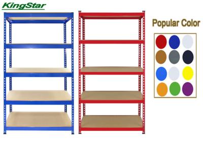 China 200Kg Capacity Bolt Free Shelving Systems , Living Room Shelving Units 5 Tier for sale
