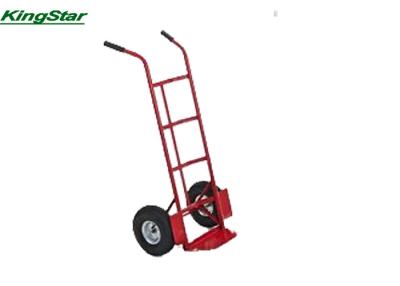 China Commercial Red Folding Hand Trucks And Trolleys With Heavy Duty Welded Frame for sale