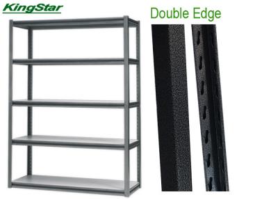 China Double Edge Boltless Shelving Unit , Boltless Steel Shelving With Plastic Protection Feet for sale