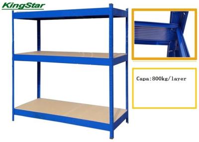 China 800Kg Capacity Boltless Industrial Shelving With Cramped Edge , 600mm Depth for sale