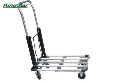 China Collapsible Aluminum Folding Dolly Hand Cart Extendable Unique Silent Design for sale