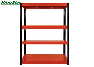China Heavy Duty Boltless Metal Shelving , 4 Tier Metal Shelving Unit With No Loose for sale