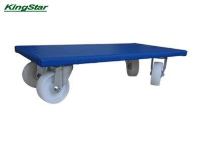 China Zorra rodada antiderrapante azul para mobília movente, zorra resistente do rolo de transporte de 4 rodas à venda