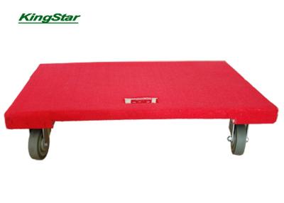 China Heavy Duty Carpeted Moving Dolly With Non Marking Tpr Wheel 1000lbs Capacity Red Carpet for sale