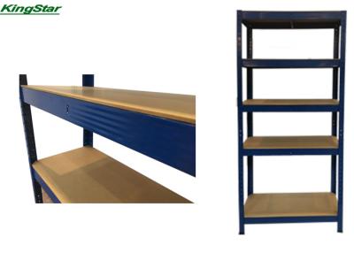 China Five Level Heavy Duty Boltless Storage Shelving With Curved Edge Upright And Strengthen Beam for sale