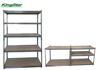 China Prepacked Boltless Rivet Shelving With Junction For Upright 300kg Capacity Per Layer And Chipboard for sale