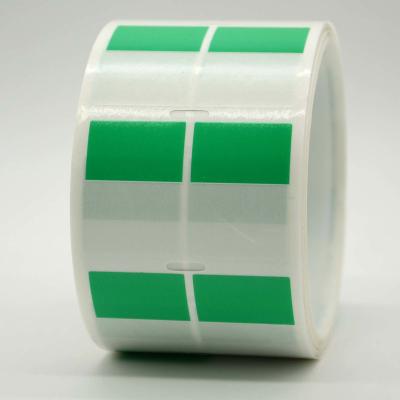 China 25.4mm*35mm，1mil green water Resistant polyester cable label for cable for sale