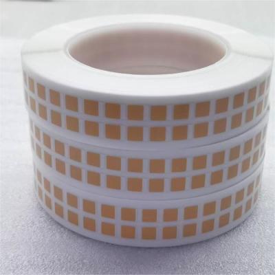 China 8 mm x 5 mm Niedertemperaturetiketten 1 ml Weiß hochtemperaturbeständiges Polyimidetikett zu verkaufen