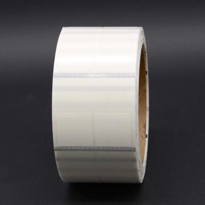 China 22x44-22mm 1,5 mil witte mat doorzichtige waterbestendige vinylkabellabel Te koop