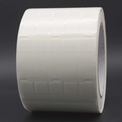 China 12.7*28.1-12.5mm,1.5mil White Matte Translucent Water Resistant Vinyl Cable Label for sale