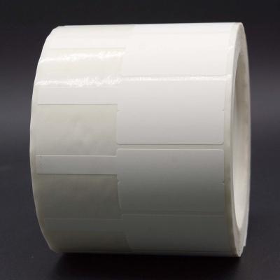 China 35x28-20-8mm,2mil White Matte Water Resistant Synthetic Paper Cable Label for sale