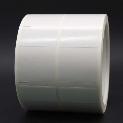 China 52x36-19mm Cable Adhesive Label 2mil White Matte Clear Water Resistant Vinyl Cable Label for sale