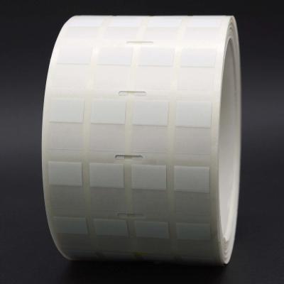 China 12.7x19.5-9.5mm Cable Adhesive Label 2mil White Matte Translucent Water Resistant Vinyl Cable Label for sale