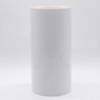 China 2 Mil Gloss Blanco Adesivo Permanente Polyimide Material de etiqueta de rollo con vidriera en venta