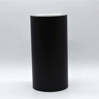 China Material de etiqueta antiestática negro mate adhesivo permanente poliamida 1 Mil con vidriera en venta