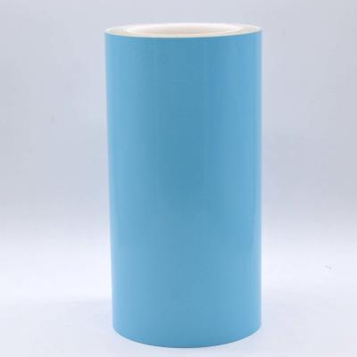 China Matte Blue 1Mil Permanent Adhesive Polyimide Materials With Glassine for sale