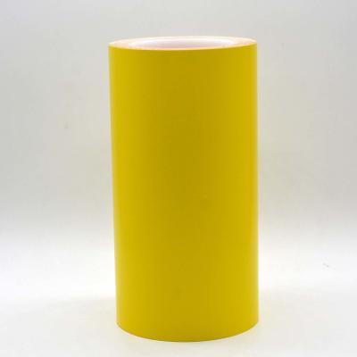China 1Mil High Temperature Adhesive Label Material Matte Yellow Permanent Adhesive Polyimide With Glassine for sale