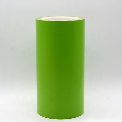 中国 1Mil 高温粘着ラベル素材 マットグリーン 永久粘着剤 グラシン付きポリマイム 販売のため