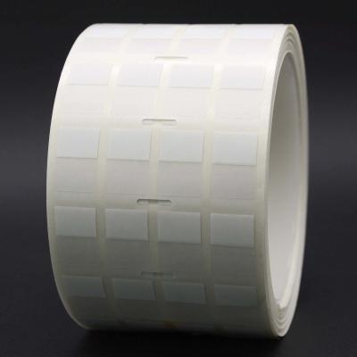 China 12.7x19.5-9.5mm Self Adhesive Cable Labels 2mil White Matte Translucent Water Resistant for sale
