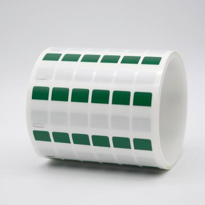 China 12*23.5-9.5mm 1.5mil Cable lable Green Matte Translucent Water Resistant Vinyl Cable Label for sale